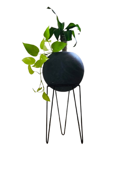 MaterPlant esfera, acabado gris oscuro