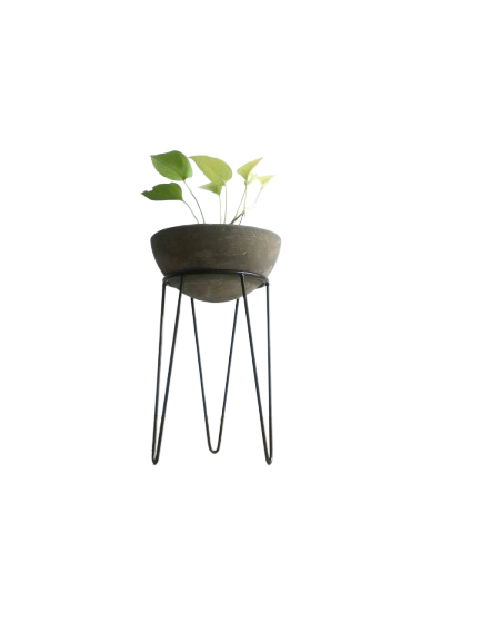 MaterPlant tazón, acabado gris